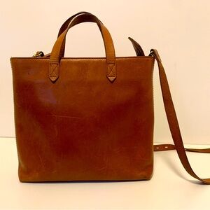 Madewell The Zip-Top Transport Crossbody, 100% Leather- Saddle